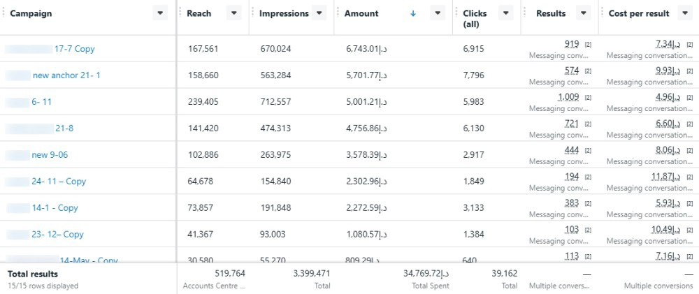 Meta Ads Result